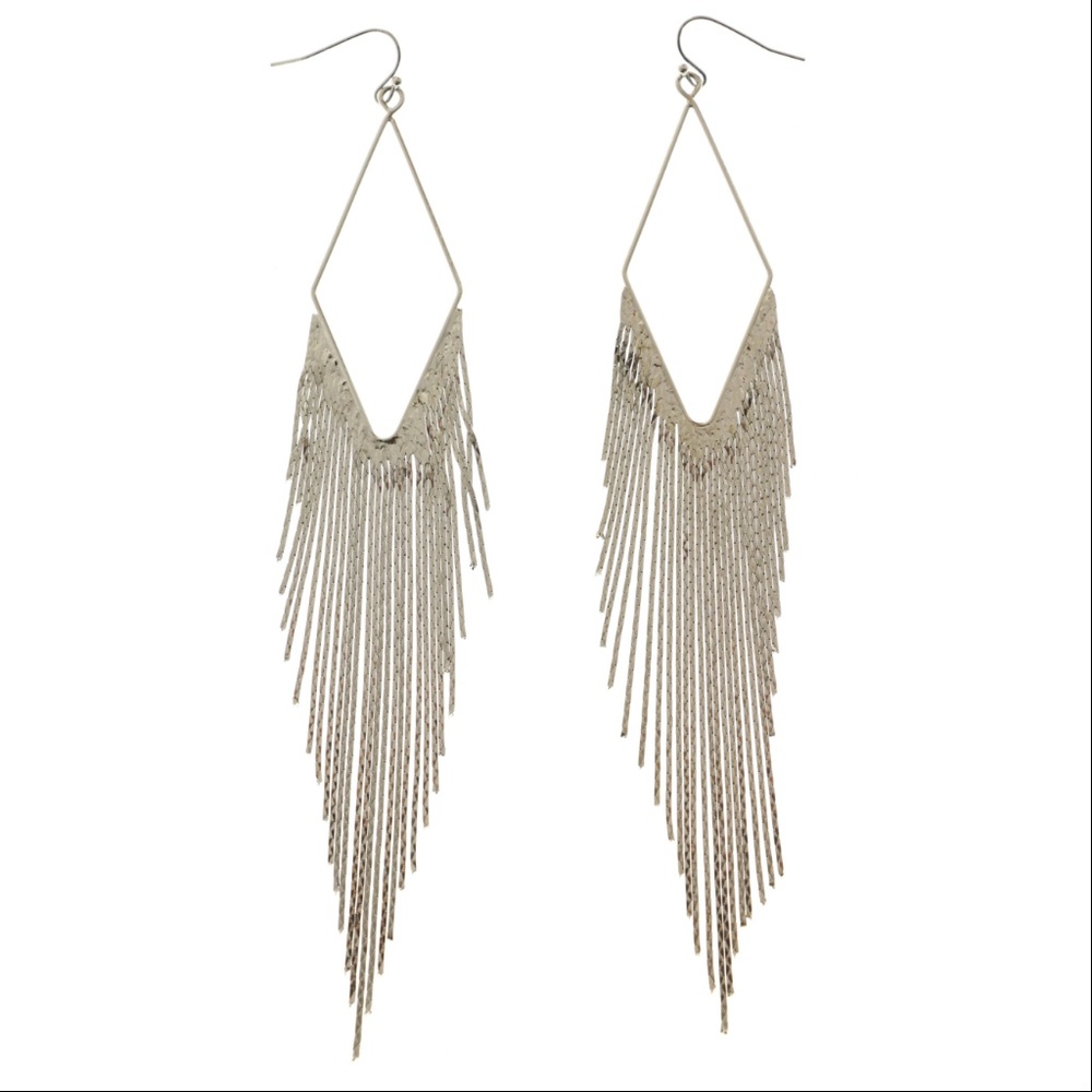 Express Dangle-Earrings Silver NWT - Picture 5 of 6